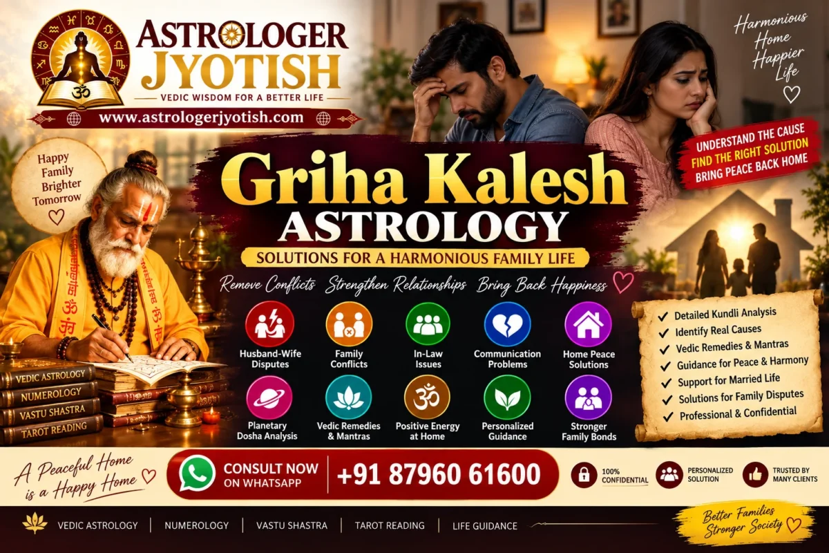 Griha Kalesh Astrology Specialist for Marriage and Family Guidance